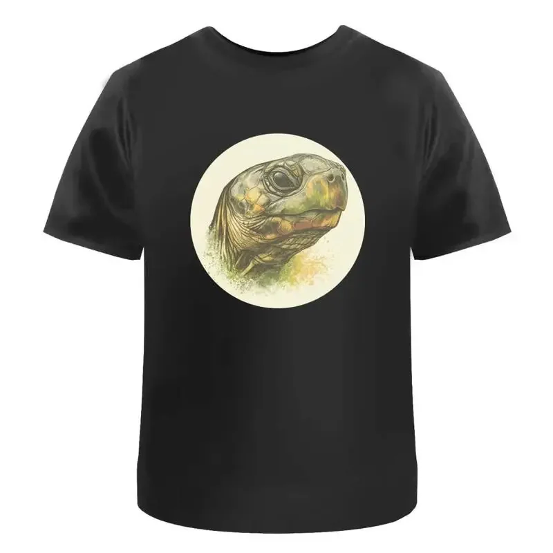 Tortoise Portrait Side View' Cotton T Shirt Ta052453