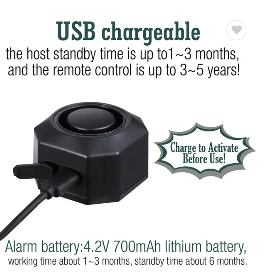 7 Levels Adjustable Sensitivity Self-immobiliser Waterproof Bike Home Electric Car Alarm Wiring-free Vibration