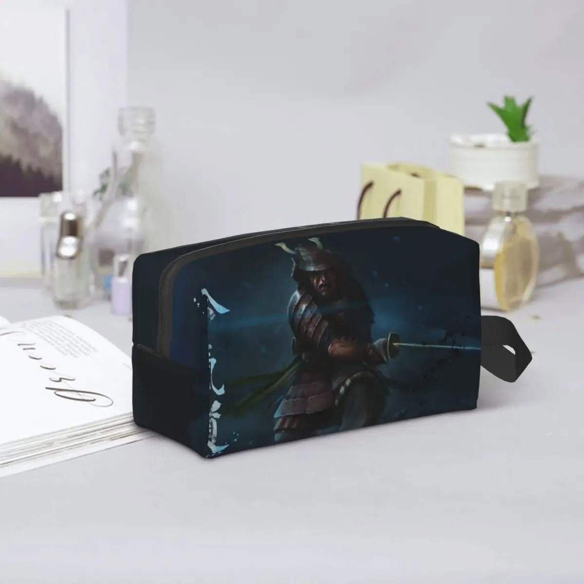 Samurai Spirits Makeup Bag Cosmetic Organizer Storage Dopp Kit Toiletry Cosmetic Bag for Women Beauty Travel Pencil Case