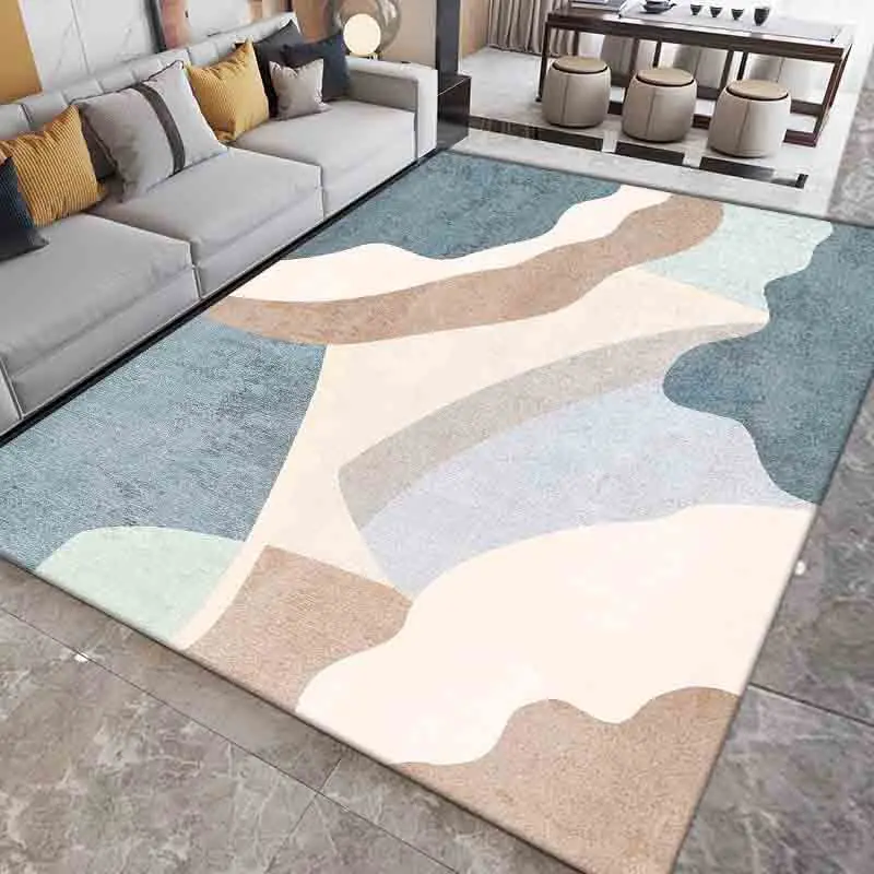 VIKAMA Living Room Carpet Ins Scandinavian Style Coffee Table Mat Household Full Wash-Free Teenage Girl Bedroom Bedside Rug