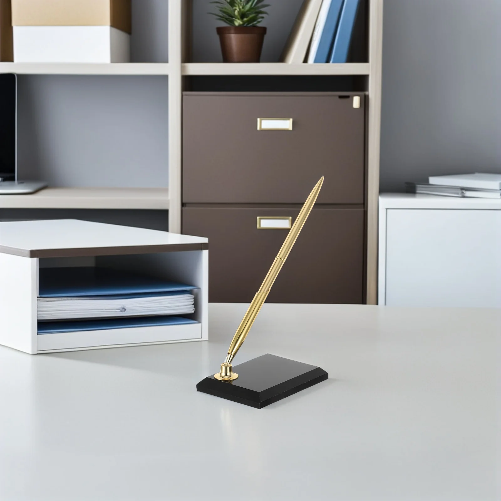 

Stylish Ballpoint Pen Acrylic Base Desk Signing Pen Smooth Writing Multi Scenario Use Luxury Pens Men Corporate Events