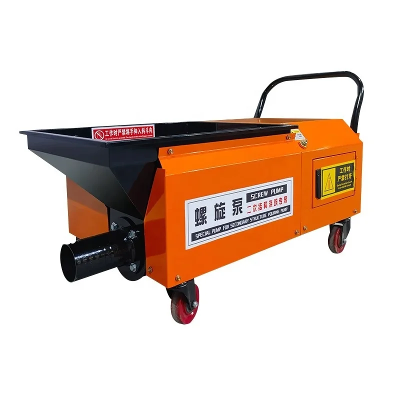 

Small and Portable Electric Concrete Pump for Home Use New Condition 220V Motor Construction Plaster Machine