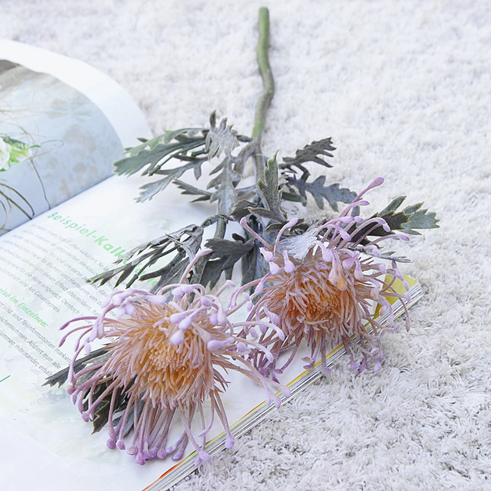 3 Stück Künstliche Blumenzweige Krabbenkralle Festivalvase Heimtisch Hochzeit Herbst Halloween Dekoration Kunstpflanzen Garten Hof – Detail 3
