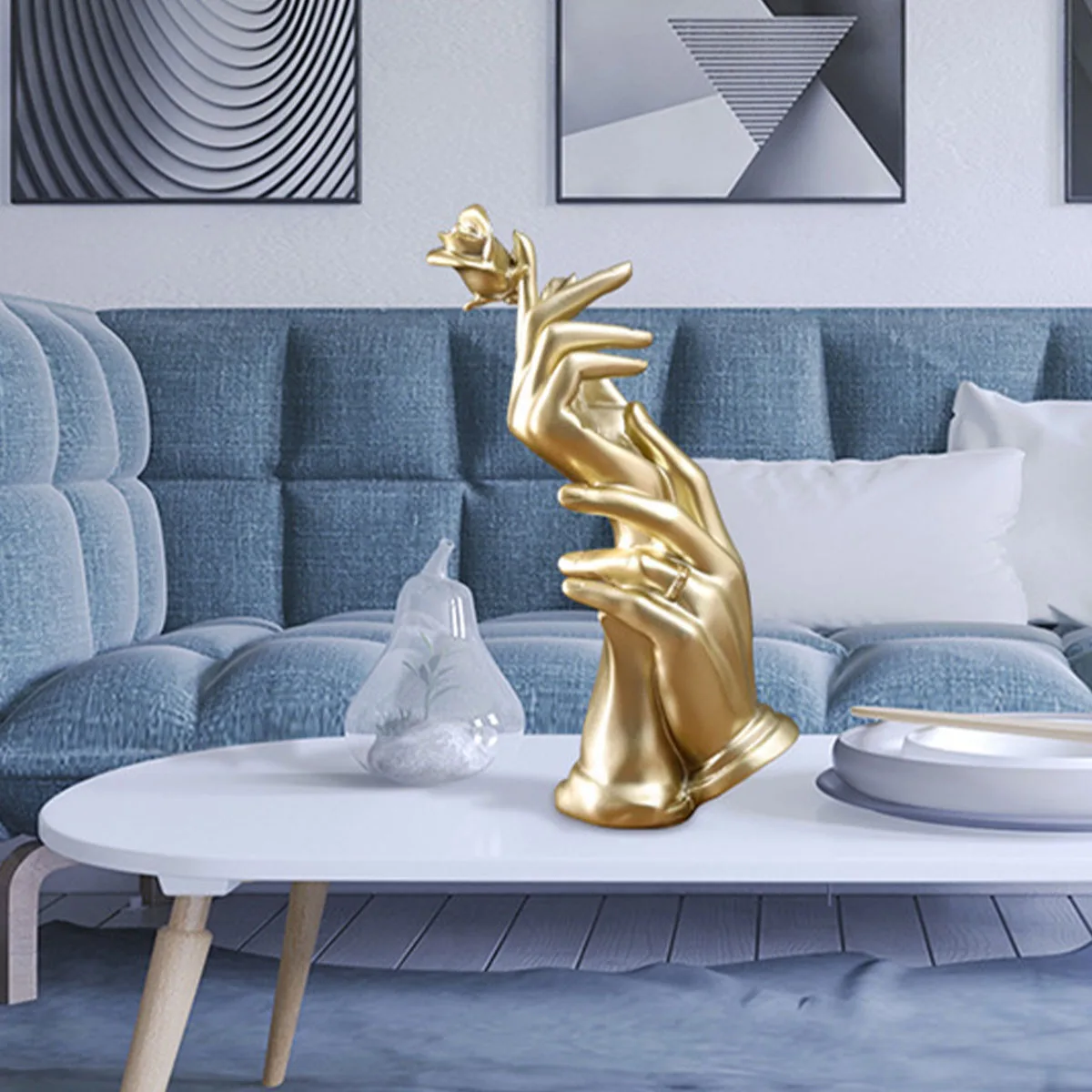 

Hands Sculpture Statues Modern Art Decoration for Living Room Bedroom Office Table Shelf Home Decor, Wife,Valentine's Day Gift