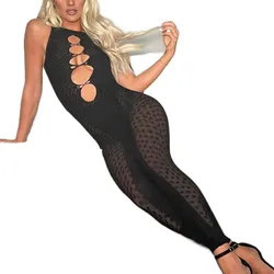 Y2k Clothes Summer Women' S Pants One Piece Sexy Transparent Bodysuits Fishing Net Party Fashion Hollow Out Tight Underwear