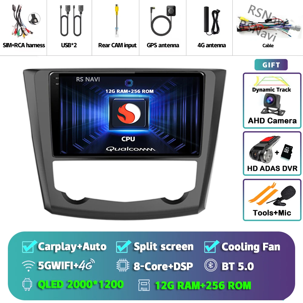 Android 15 Carplay Auto Radio Multimedia Speler Voor Renault Kadjar 2015 2016 2017 2018 2019 2din Autoradio Stereo Head Unit