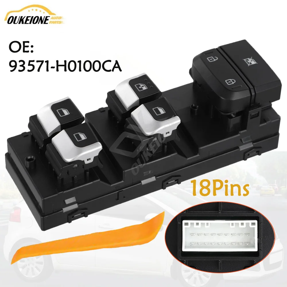 

For Kia Rio 2017 2018 2019 2020 2021 2022 93571-H0100CA Electric Power Window Control Switch Glass Lifter Button Auto Parts