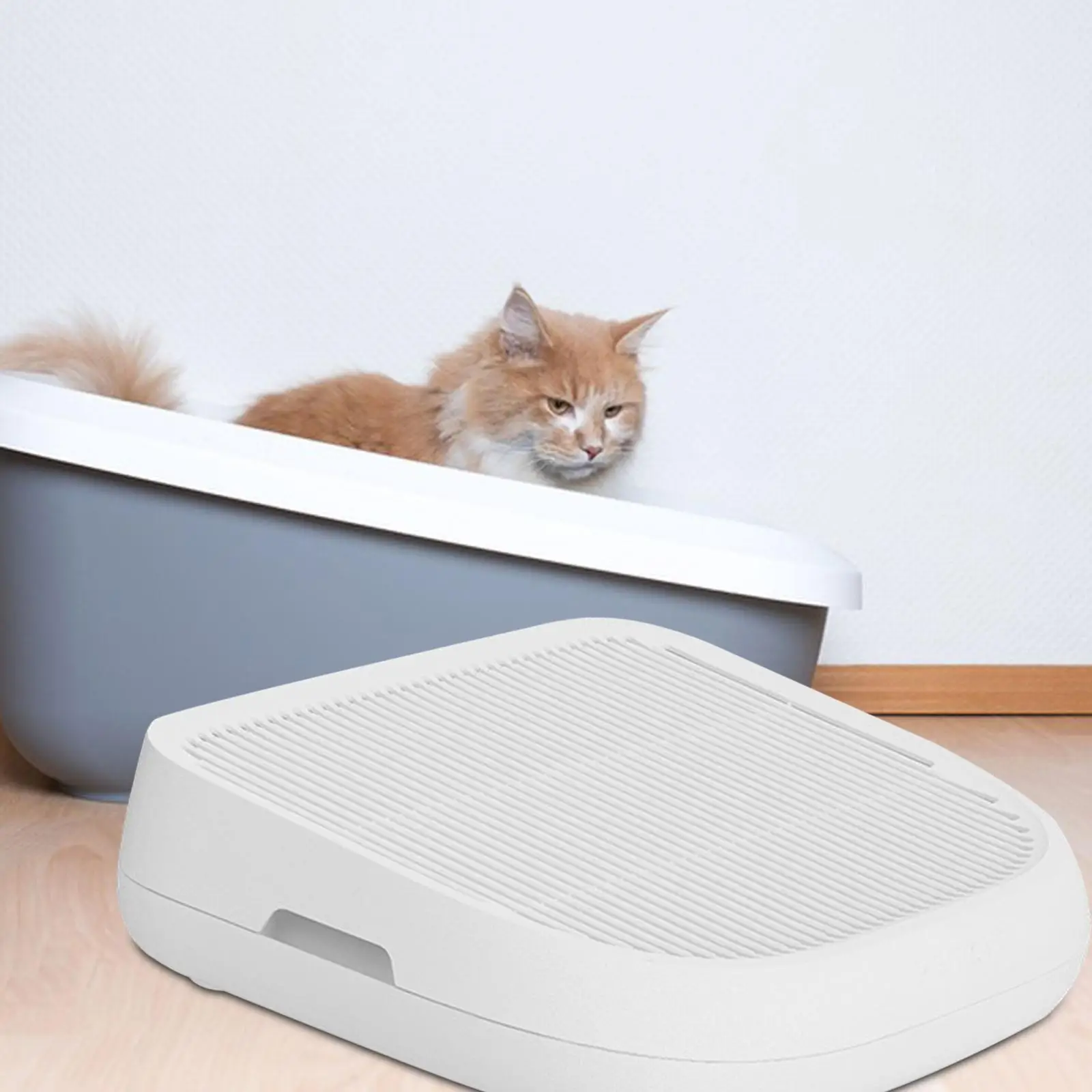 

Cat Litter Ramp Easy Clean Sturdy Anti Slip for Self Cleaning Cat Litter Box Cat Litter Mat Cat Litter Step for Cats Pet Supply