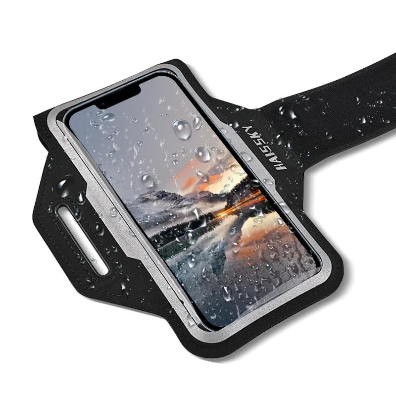 HAISSKY Ultra-thin Running Bags Sport armband For iPhone 17 16 15 14 13 Pro Max17 Air 15 Plus Samsung S25 Ultra Xiaomi Arm Pouch