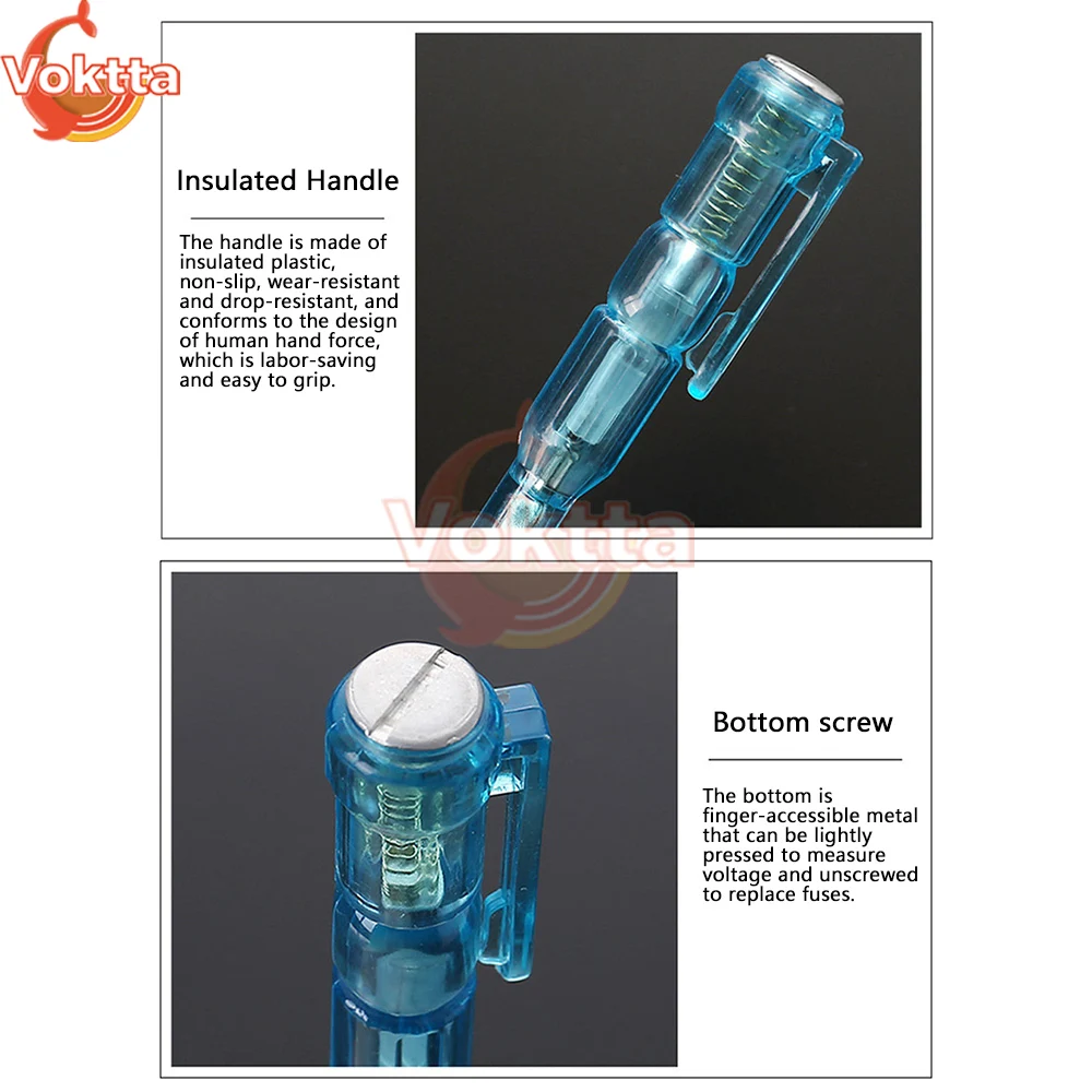 AC100-500V DC100-500V Intelligent Voltage Tester Pen Electric Screwdriver Induction Test Pencil Voltage Detector Circuit Tester