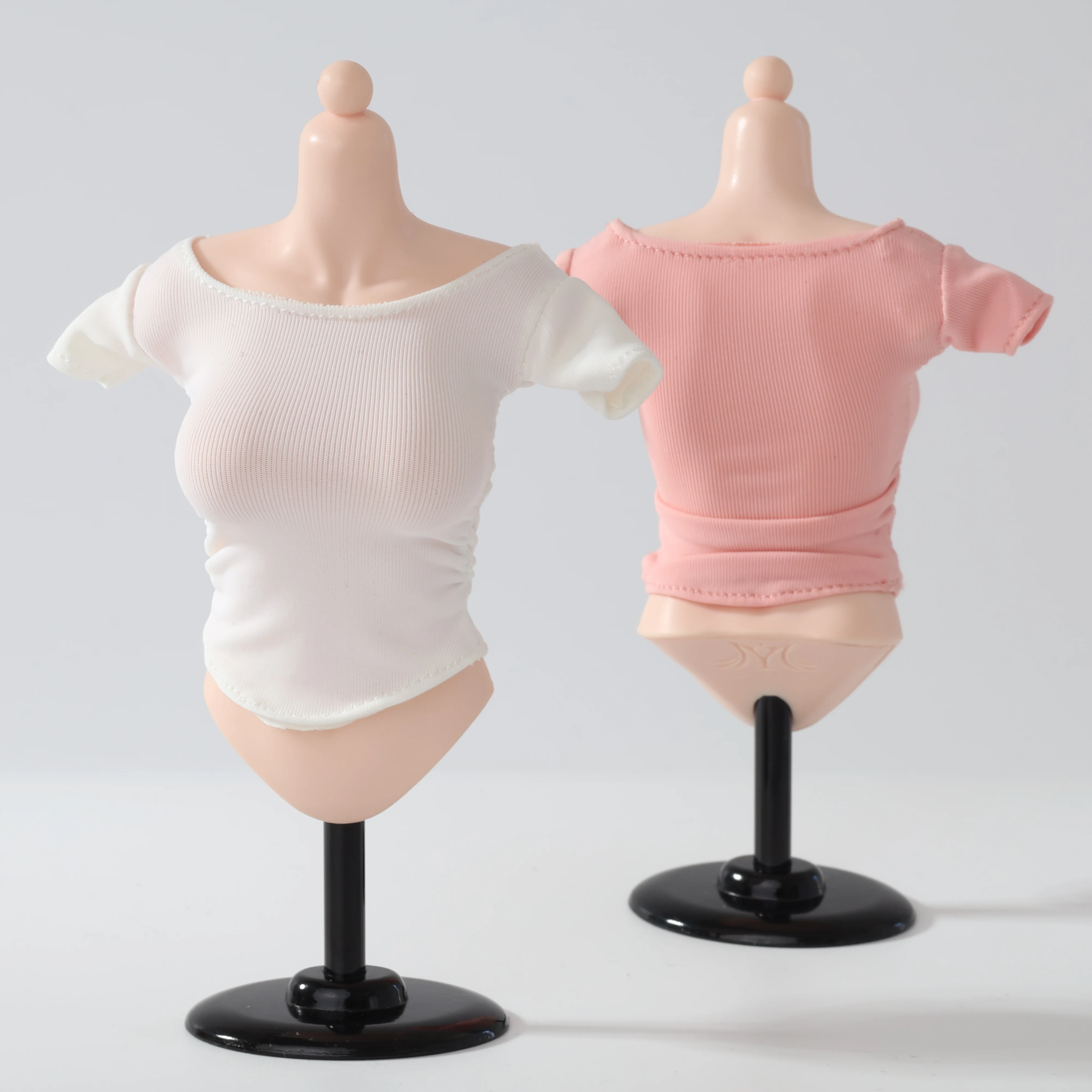 ICE TOYS IC1022 1/6 Maßstab Damen Enges Plissiertes Kurzarm-T-Shirt, Puppenkleidung Zubehör für 12 Zoll weibliche Actionfigur – Detail 2