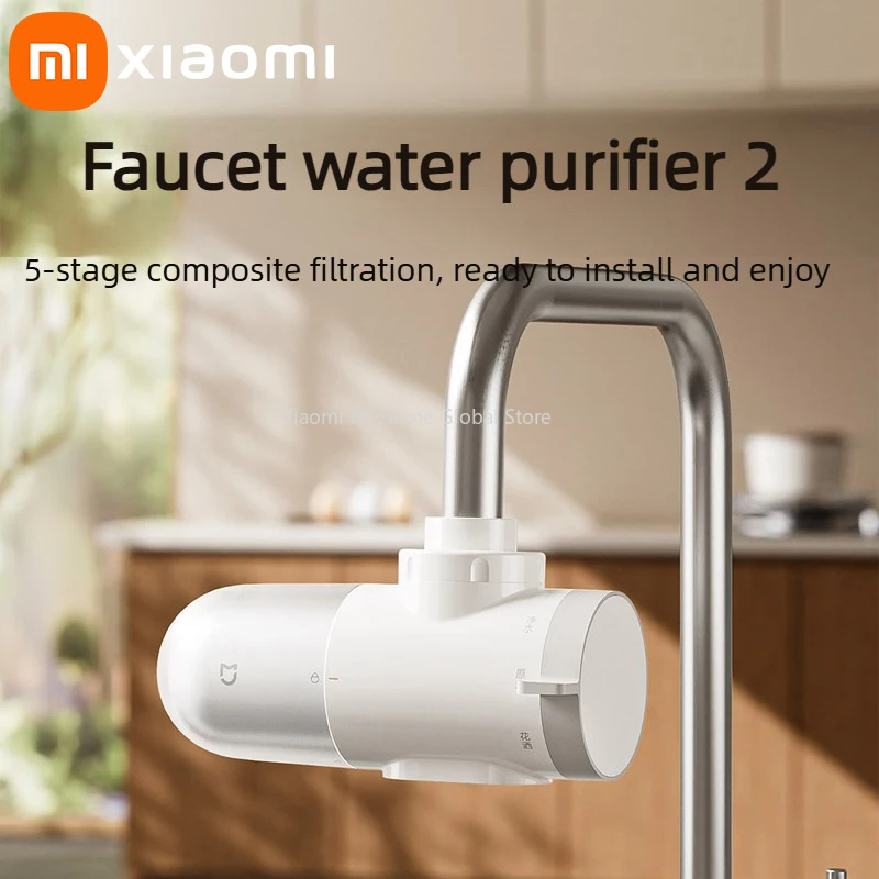 

Оригинальный очиститель воды для кухонного крана Xiaomi 2: бытовой фильтр для воды с видимым уровнем очистки, система перколяции с активированным углем