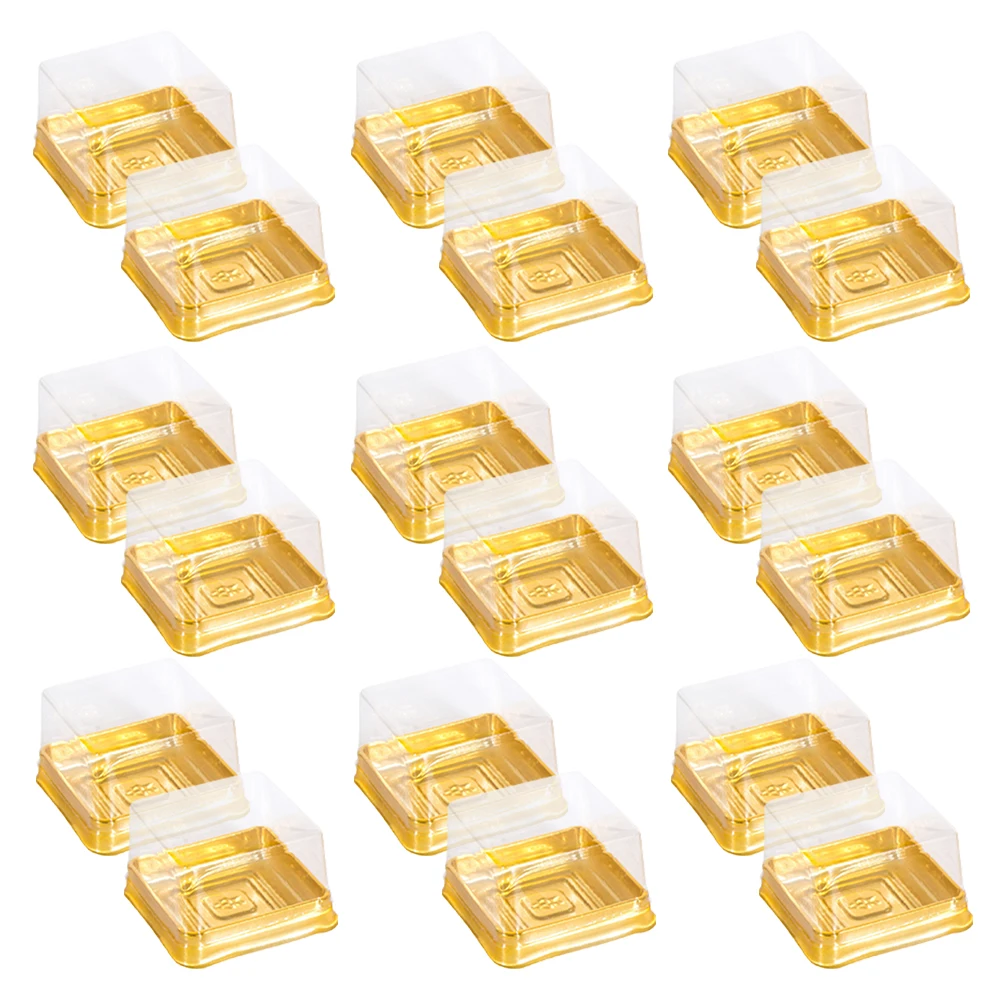 

Blister Egg Yolk Crisp Box Egg-Yolk Puff Moon Cake Container Transparent Pet Material Strong Sealing Food Storage Boxes For