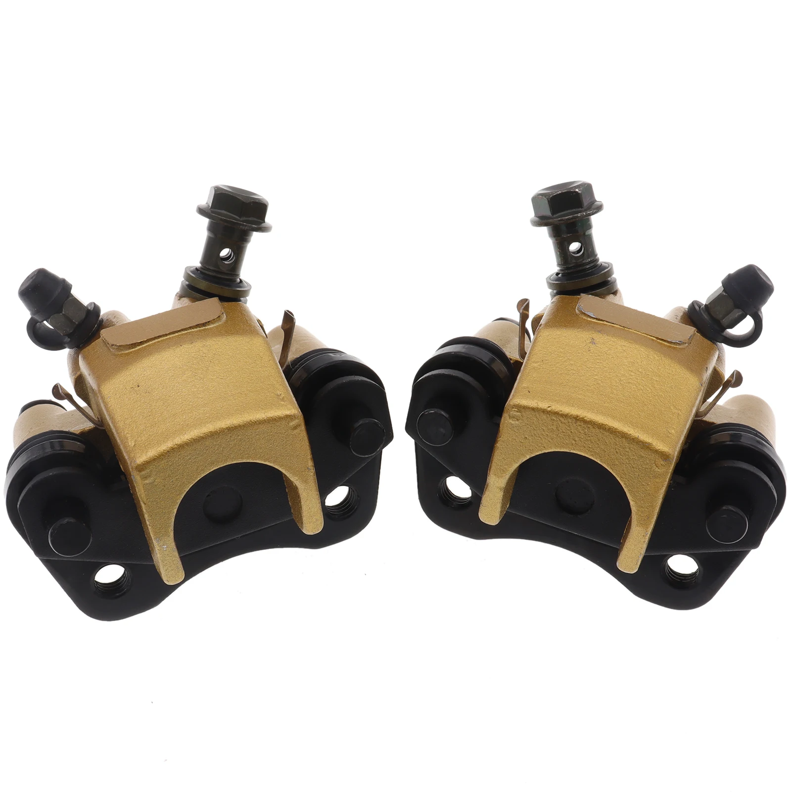 Gold Left / Right M10 50mm Disc Brake Pump Calipers for 4 Wheel ATV Motorcycle Bike