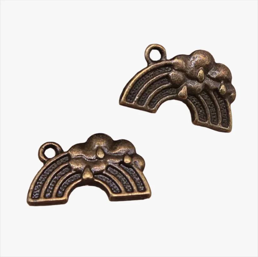 

15pcs 19*12mm Lovely rainbow design charms for DIY findings Zinc alloy metal HWJ0126