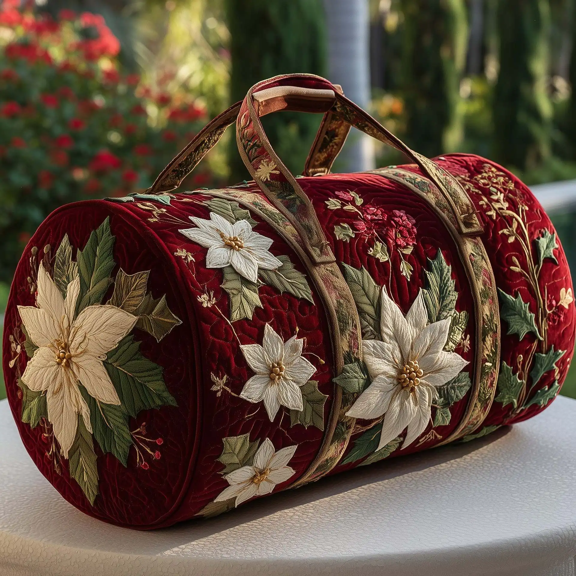 

3D Printed Quilted Bags floral Personalized Gifts Sport Bags Handbag Tote Bag Training Travel Bag Beach Hiking Camping