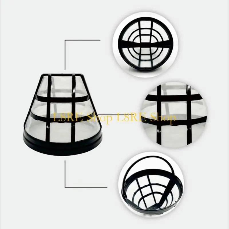 l8reプロフェッショナルコーヒーフィルターナイロンテクスチャフライターメッシュイージークリーニングパウダーボウル