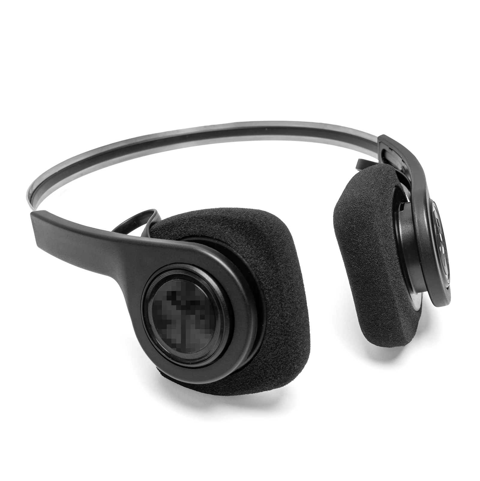 وسائد أذن مربعة من الإسفنج، وسائد أذن من الإسفنج عالي الكثافة لسماعات JLAB Rewind، Rewind 2 اللاسلكية الرجعية - أسود