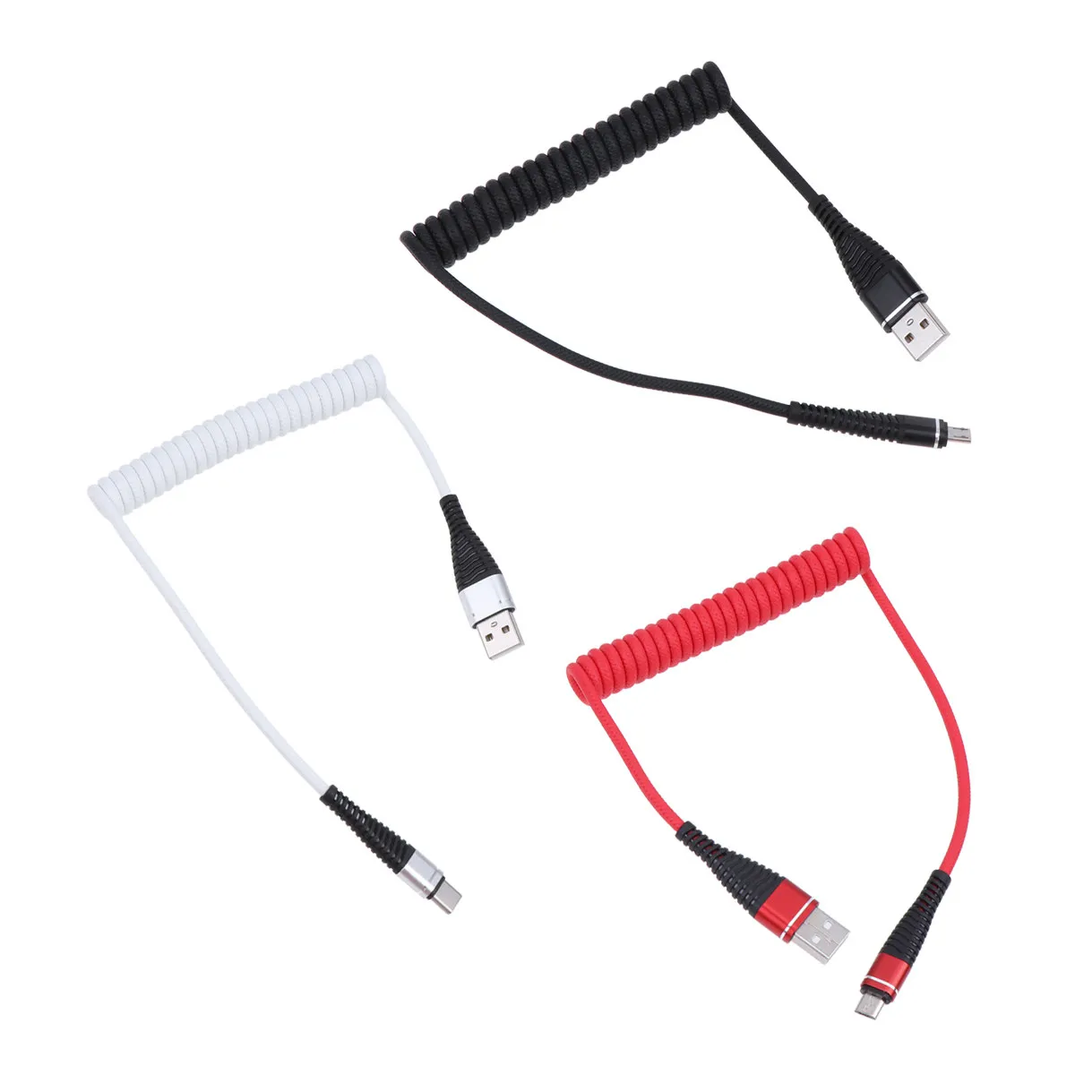 Compact Telescopic USB Charging Cable for Devices Lightweight Portable Data Line Transfer Picture
