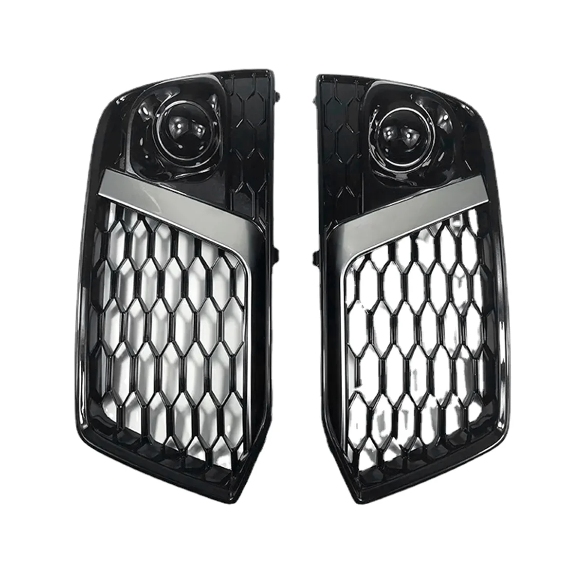 Fog Lamp Frame Honeycomb Grille Air Outlet Grille Front Bumper Grille Automotive for Audi Q5 Q5L 2018-2020