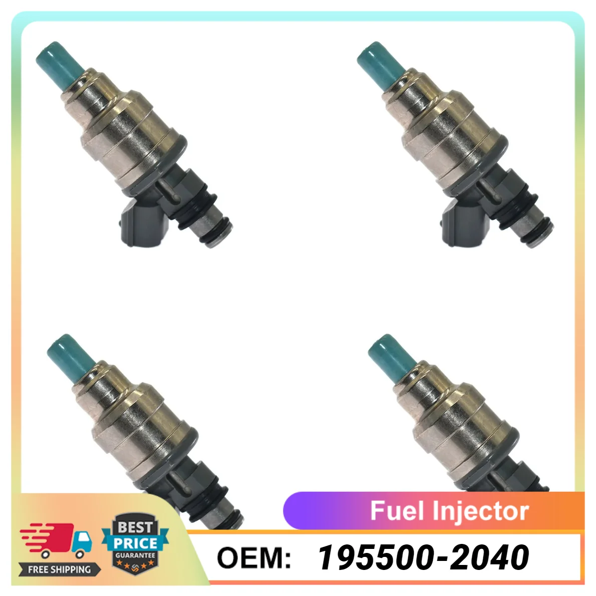 4PCS 195500-2040 1955002040 Fuel Injector For DAIHATSU ROCKY, KIA SEPHIA, MAZDA 323 MX-3 PROTEGE 195500 2040