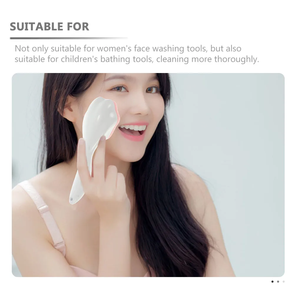 

2Pcs Facial Cleansing Device Silicone Face Scrubber Gentle Massage Deep Clean Manual Skin Cleaner Face Exfoliator Brush Beauty