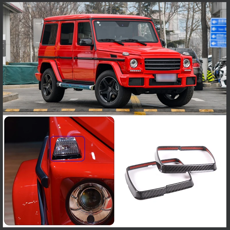 

Car Hood Turn Signal Cover Trim Front Turn Signal Lamp Sticker For Mercedes Benz G Class W463 W463A 2004-2018 Car Accessories
