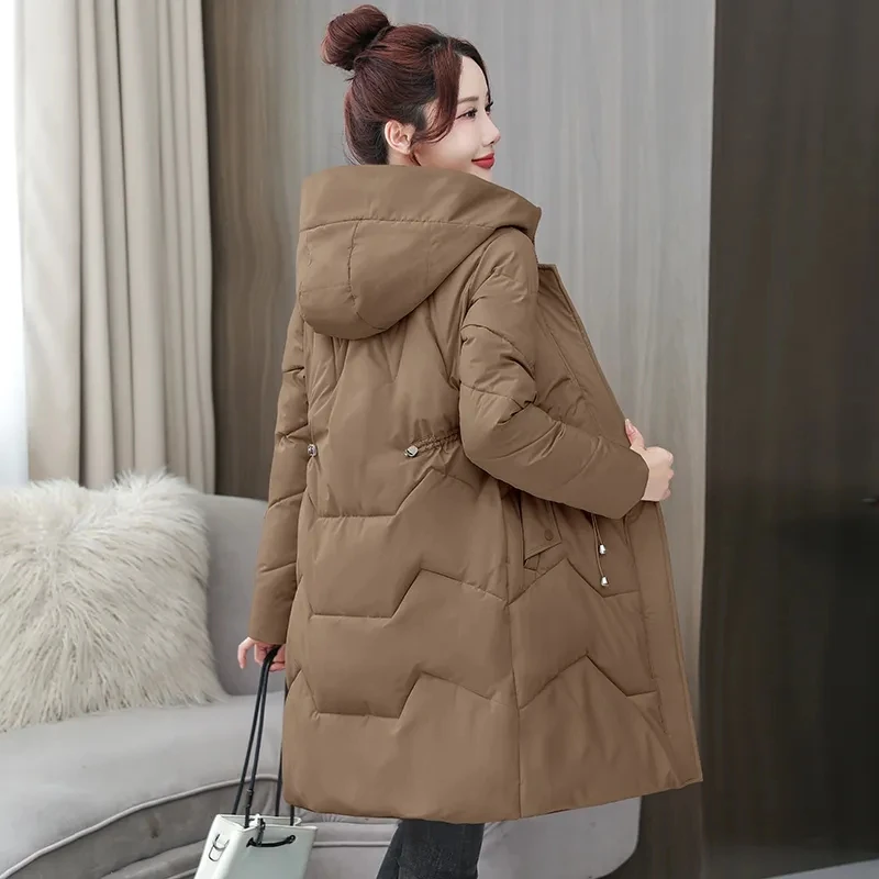 2023 New Winter Womens Casual Hooded Down Cotton Jacket Coat Female Thicken Warm Cotton-Padded Coat Snow Wear Tops Women jacket