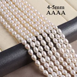 AAAA 4-5mm 100% High Quality Natural Freshwater Pearls Rice Spacer Beads for Jewelry Making DIY Necklace Bracelet Accessories