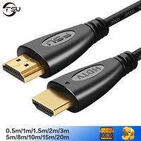 FSU HDMI-compatible Cable Video Cables Gold Plated 1.4 4K 1080P 3D Cable for HDTV Splitter Switcher 0.5m 1m 1.5m 2m 3m 5m 10m