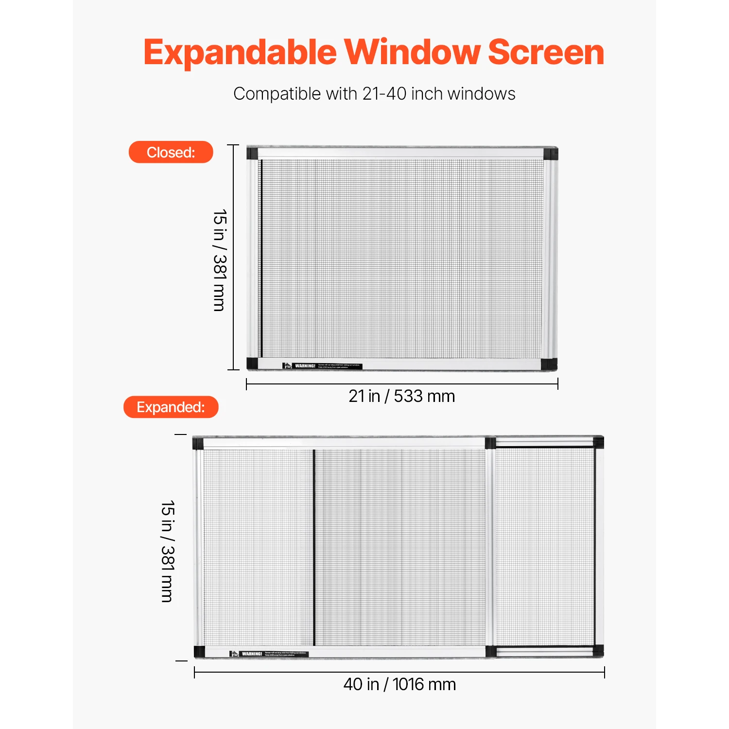 Adjustable Window Screen, 15