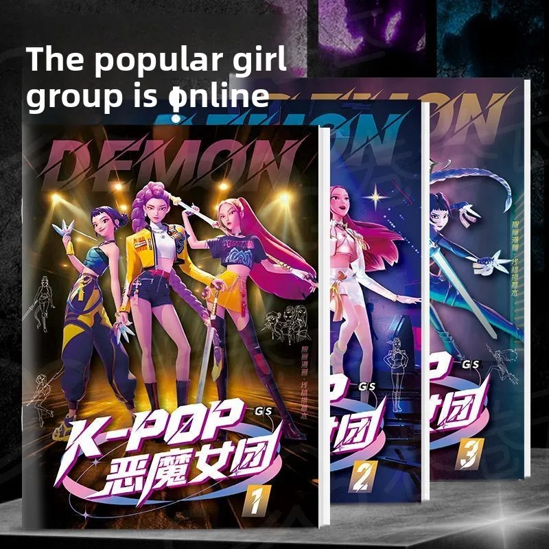 Kpop Demon Hunters Kunstaktivitätsbuch – HUNTR/X Malseiten mit Rumi, kreativer Skizzenblock für Anime-Fans und zum Ausmalen für Erwachsene