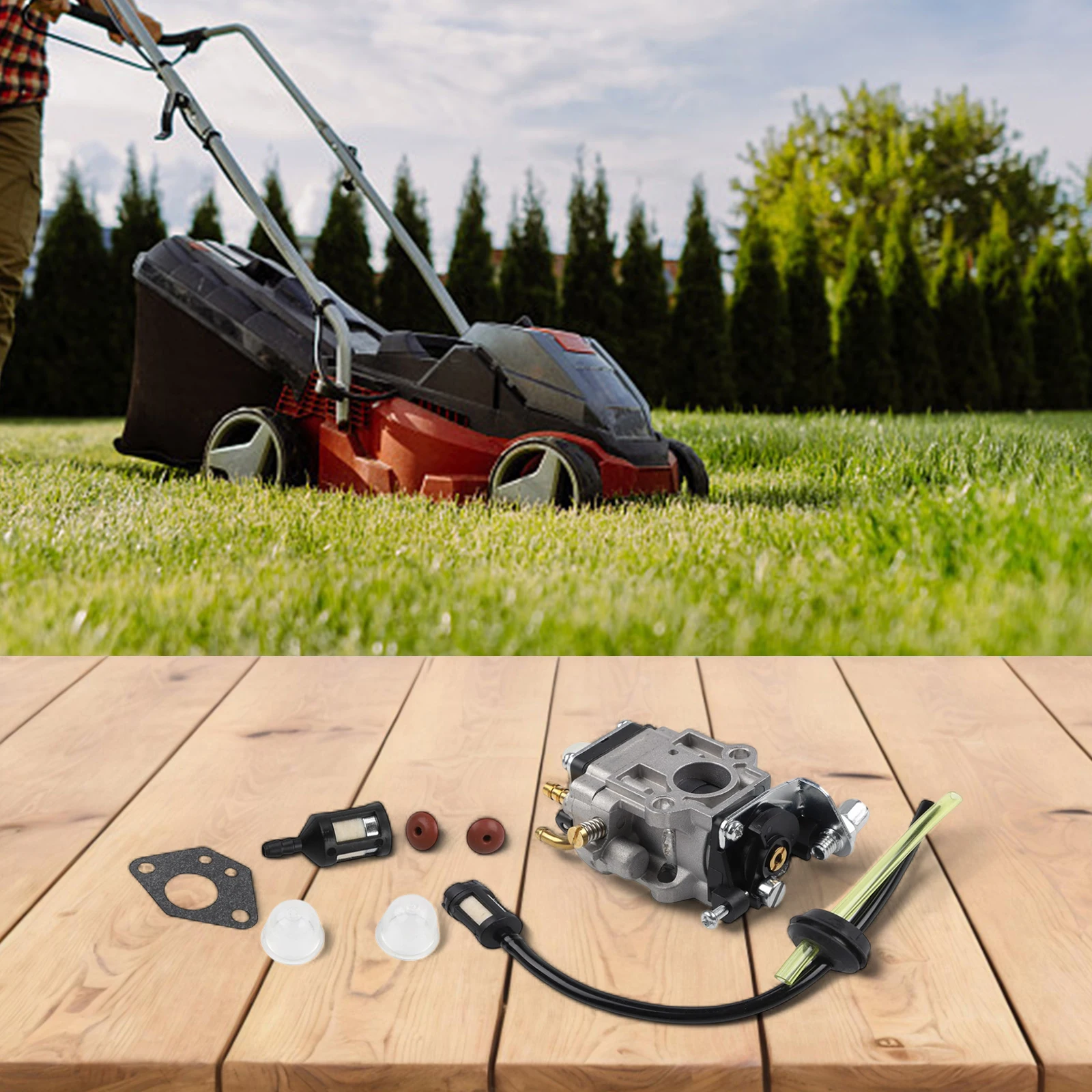 Engine Performance Brush Cutter Replacement 15mm Venturi Bolt Hole Spacing 31mm Check Valves Included Comprehensive Solution