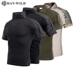 Militaire Camo Shirts Tees Mens Outdoor Airsoft Tactical Combat Shirt Jacht Kleding Tops Workout Kleding Leger T-shirt Wandelen