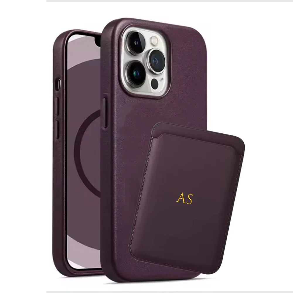 

Для Iphone 14, 12, 13, 16, 17 Pro Max 14 15 Plus Роскошные кожаные чехлы Персонализированный чехол Magsafe золотого, серебряного цвета с держателем для карт