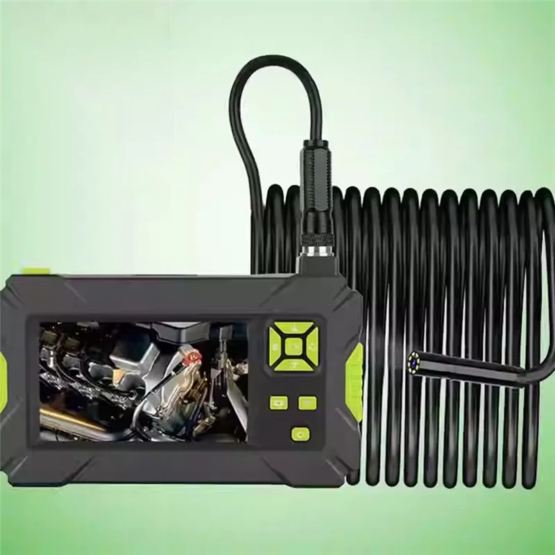 Borescope ABKQ-HD dengan Lampu LED, Lensa 8Mm, Kamera Pipa, Kamera Inspeksi Visual, Endoskop Video, Kabel Keras