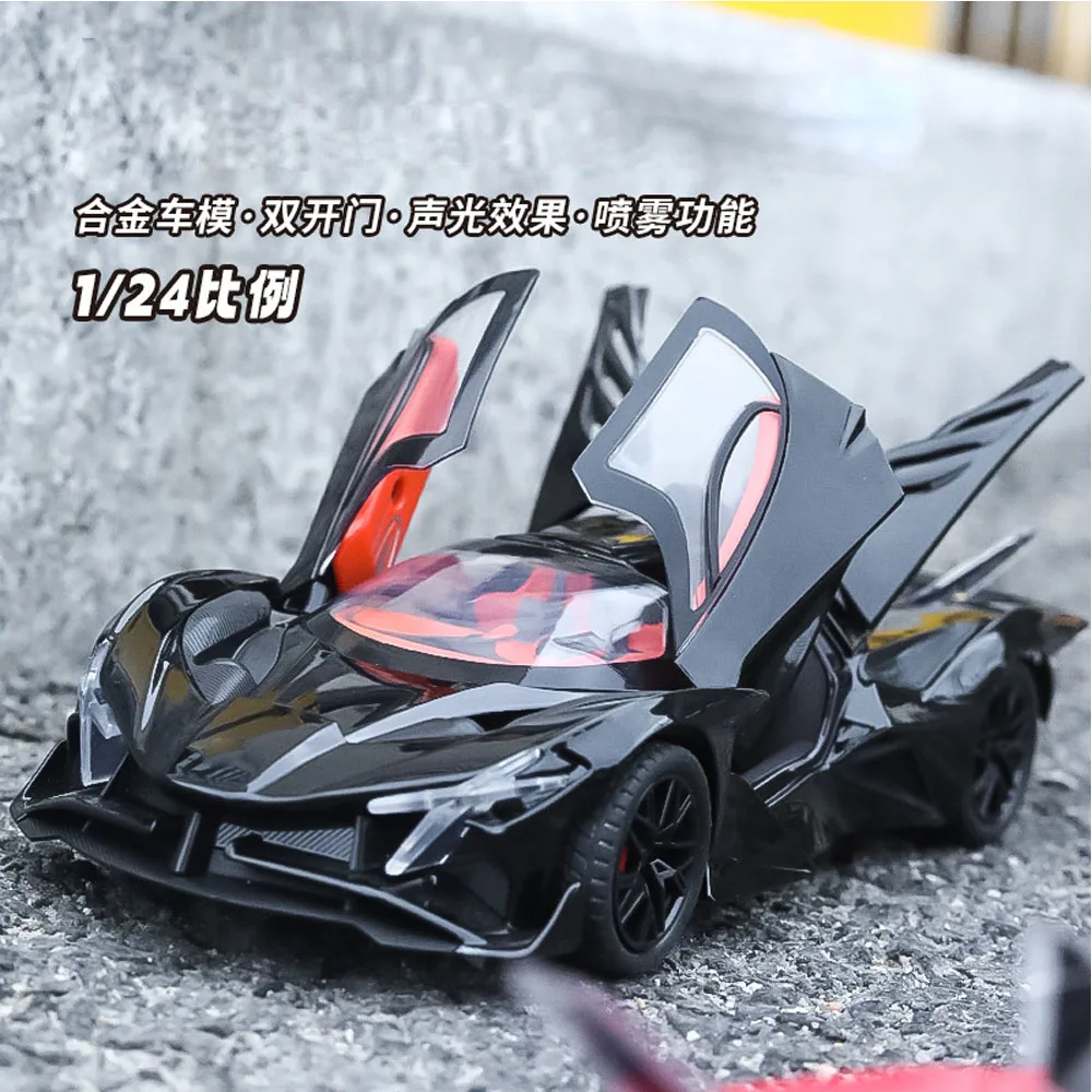 Car model scale 1:24 FOR Apollo EVO Spray version Alloy car model rechargeable Car model ornaments Automotive Interior