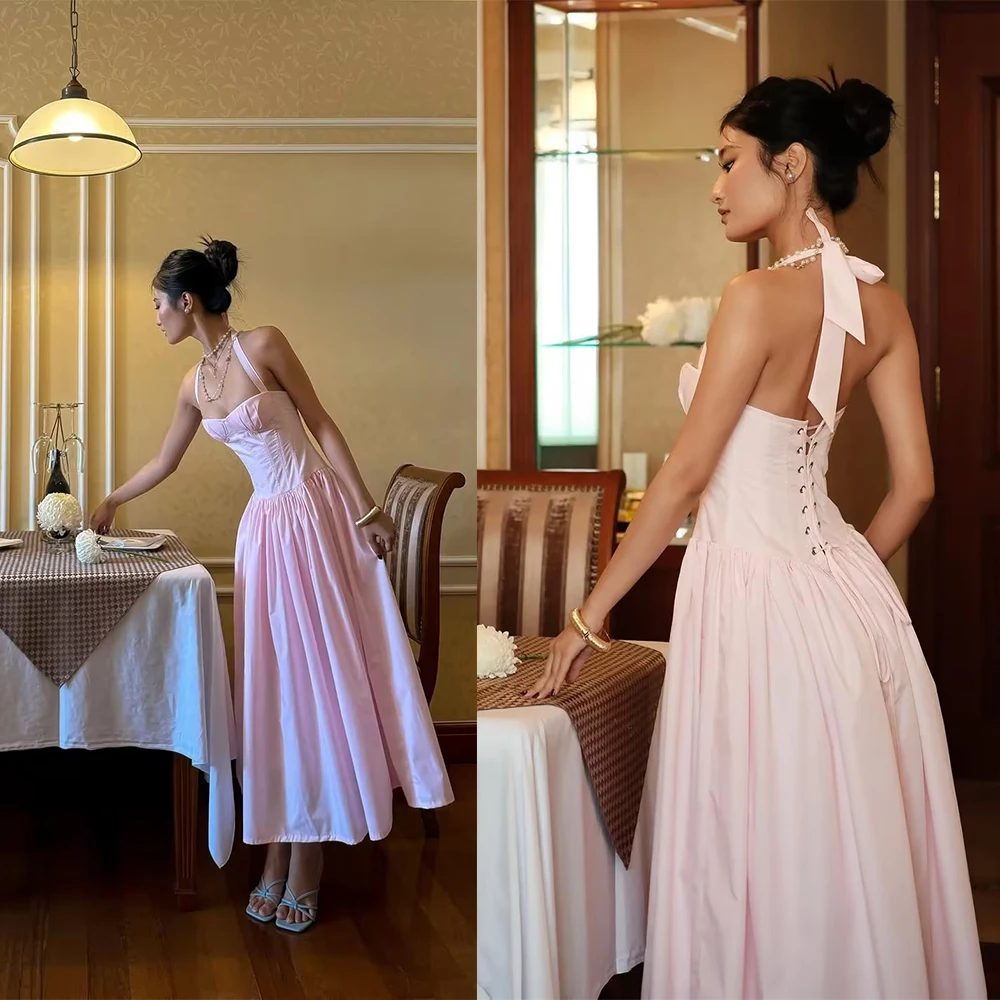 

Customized High Quality Pink for Evening Dress Sweetheart Simple Sleeveless A-line for Floor-length Bespoke Occasion Party Dress