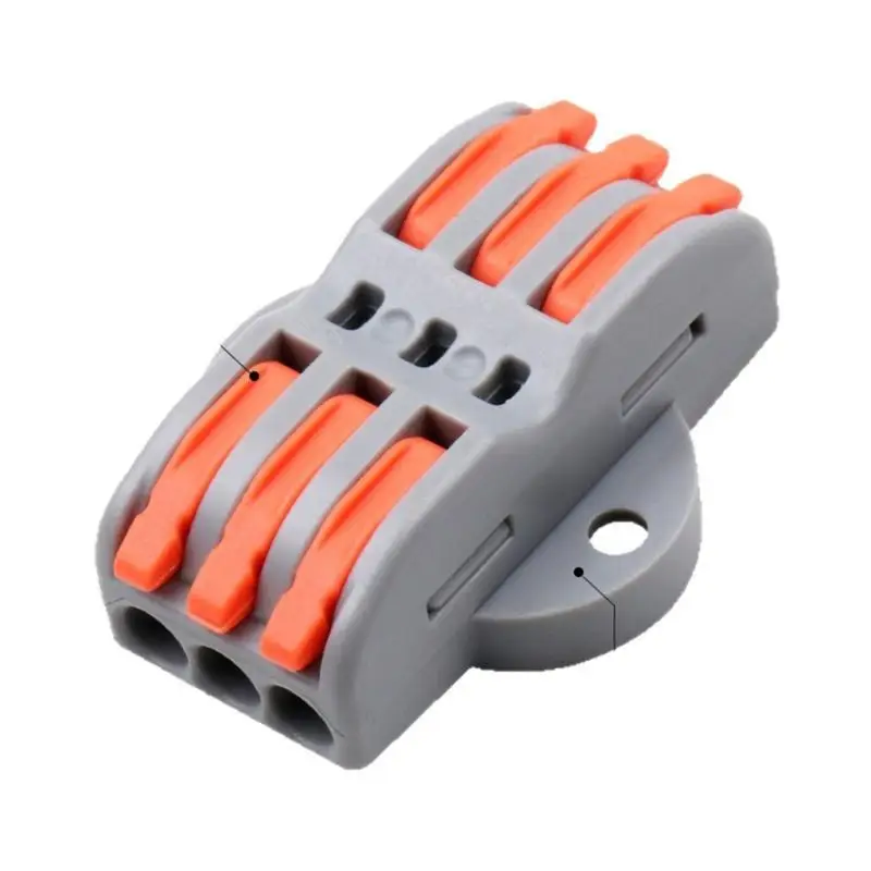 652F 10Pcs Push in Electrical Terminals Block Quick Wiring Cable Connector For Safe Electrical Connection Easy to Install