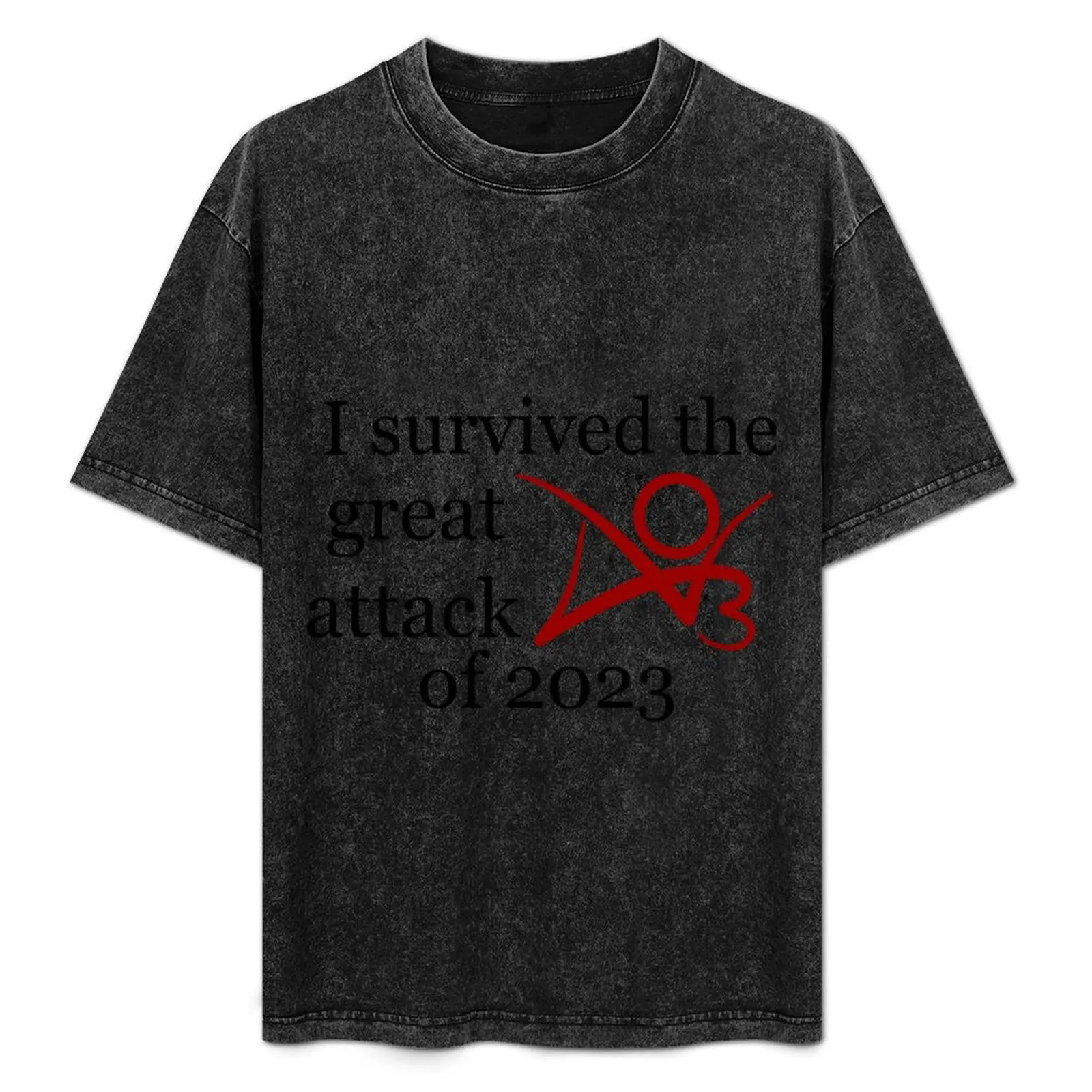 

I Survived The Great AO3 Attack Of 2023 T-Shirt Work Utility Casual Tee Shirt