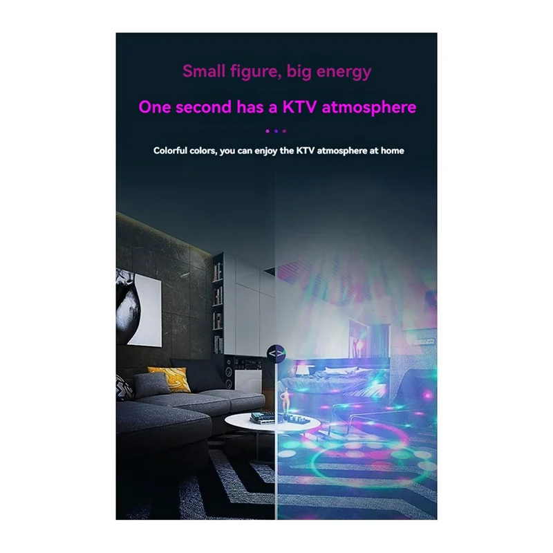 ABKJ-6Pcs Colorful Rotating Magic Ball Lamp E27 RGB Color Rotating Bulb Led Bulbs For Dance Parties DJ Atmosphere Ligh