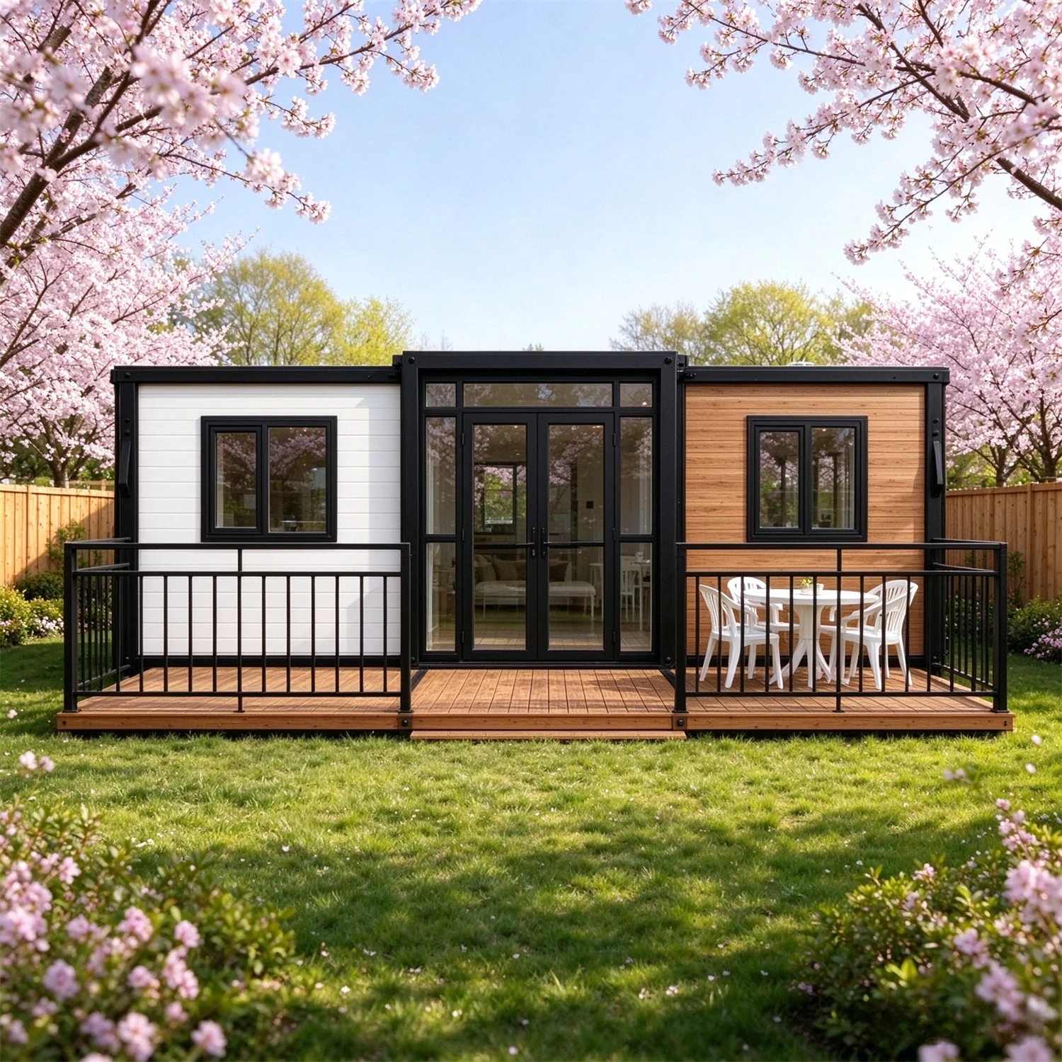 Folding Room 40ft 20ft Prefab Expandable Container House Prefabricated Tiny Home Foldable Modular Steel House Vacation Room
