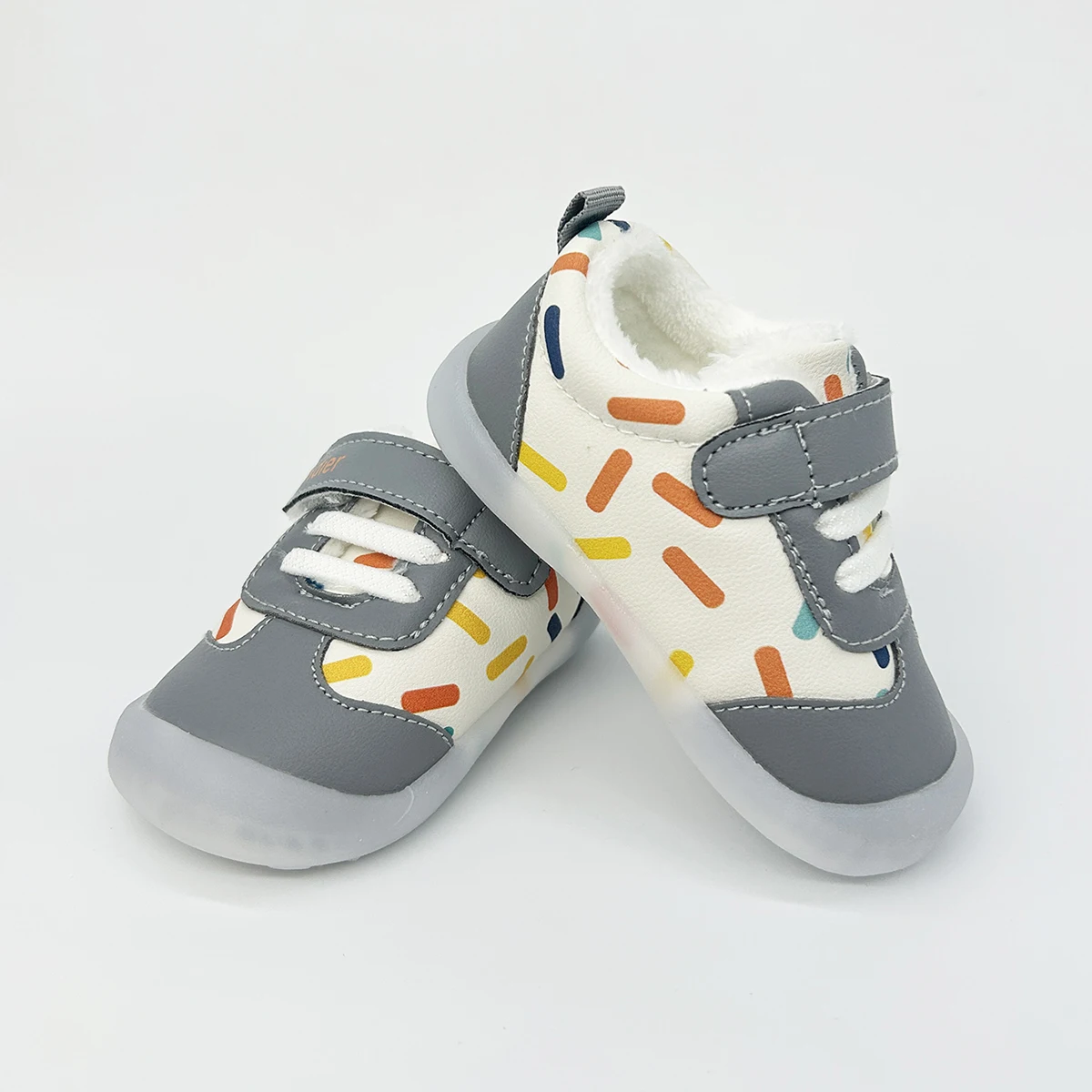 Baby Boys and Girls Colorful Polka Dot Padded Sneakers Rubber Sole Non-Slip  Anti-bump Toe Infant Toddler Shoes