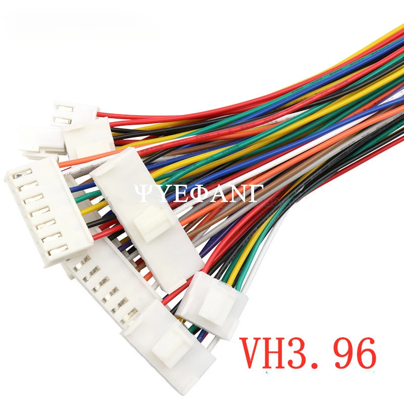 5PCS 200MM VH Pitch 3.96mm 2/3/4/5/6 Pin Female Plug Connector with Wire 3.96MM 2p/3p/4p/5p/6p Cable