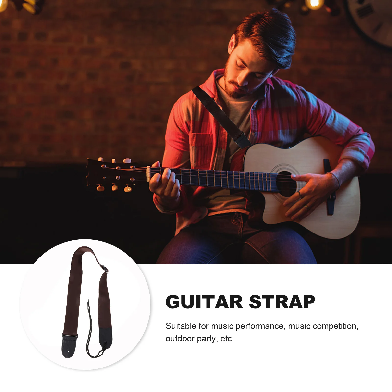 

Guitar Strap Shoulder Instrument Ukulele Parts Skin Nylon Sling Musical Accessories Belt Practical
