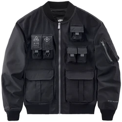 Tactical Bomber Jackets Functional Multi Pockets Coats Windbreaker HipHop Streetwear Male Techwear Men's Clothing Harajuku Tops