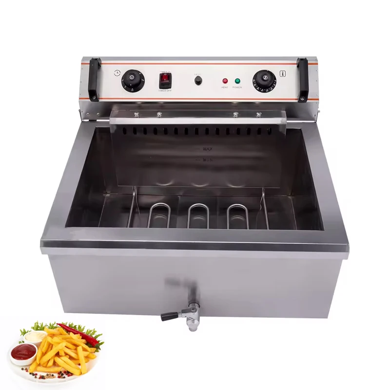 

Electric Deep Fryer 4800W Commercial Countertop Fryer for Chicken French Fries Frying Chips