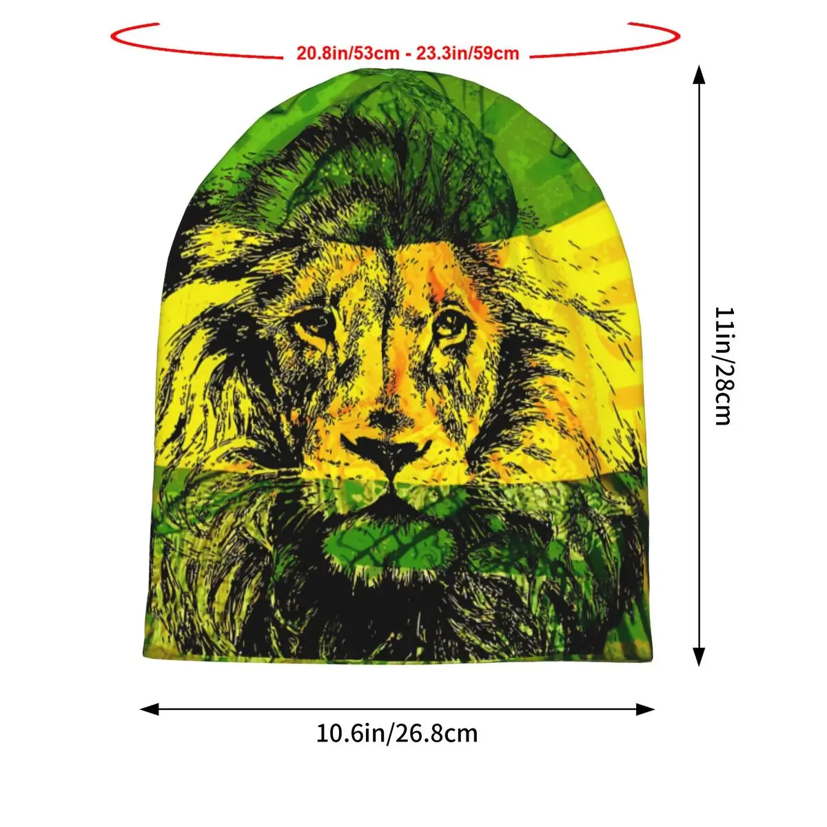 Jamaica Conquering Lion Rasta Lion Of Judah Rastafari Aesthetic Warm Hip-hop Street Punk Gothic Hats Streetwear Man