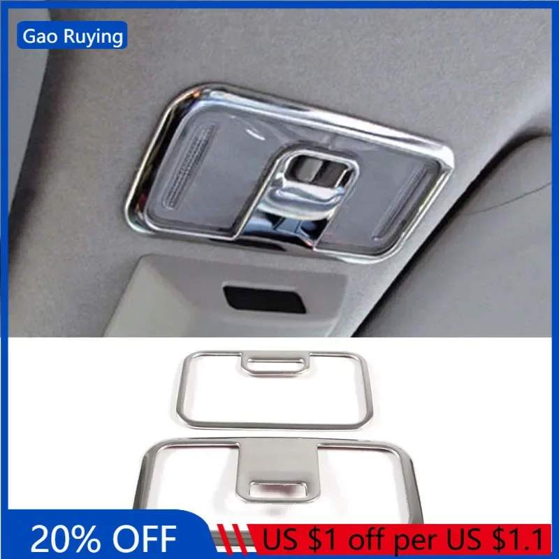 

For Daihatsu Tanto LA650 2022-23 Stainless Steel Silver Car Roof Reading Light Frame Cover Trim Sticker Interior Car Accessories