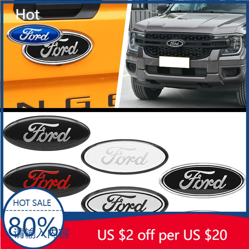 

Car Stickers 1pcs Car Front Head Hood Bonnet Logo Rear Trunk Badge Sticker For Ford Mondeo Focus Fusion MK2 MK4 F150 F250 Emblem